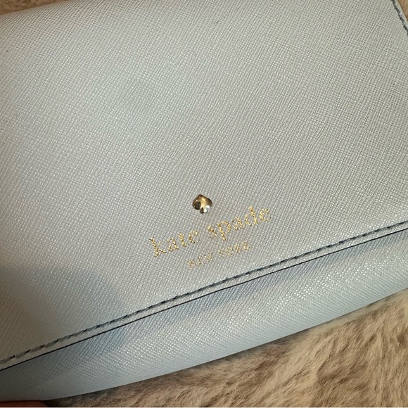 Kate Spade Baby Blue Bag Cosmetic Pouch Clutch Wallet Purse - Picture 8 of 8